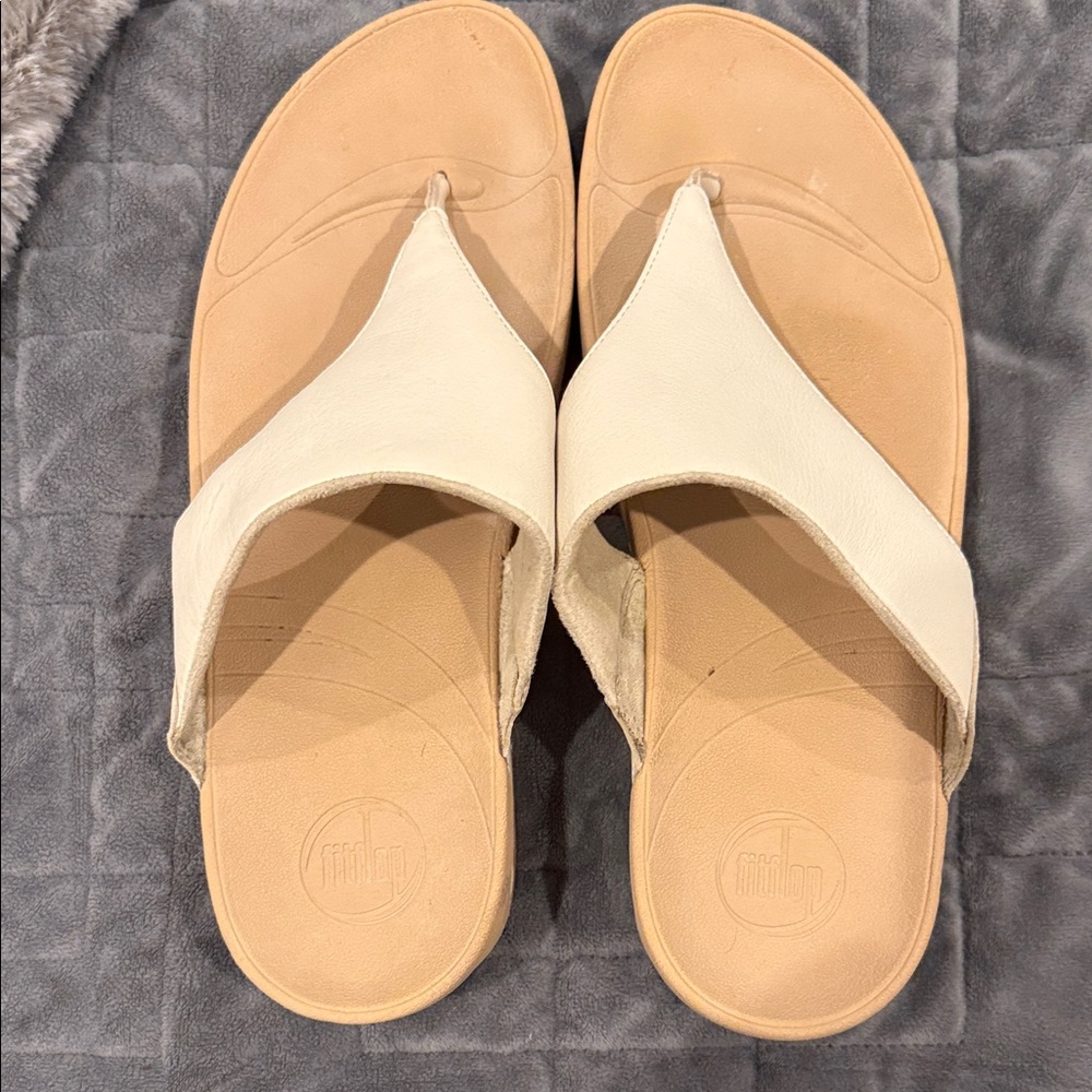 Women's Cream FitFlop Sandals Size 10